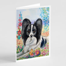 Load image into Gallery viewer, Papillon  Greeting Cards -  Blank Note Cards – 8-Pack of Artist-Designed Cards with Envelopes