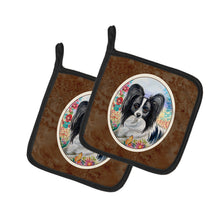 Load image into Gallery viewer, Papillon Pot Holders - Set of 2 Decorative Kitchen Helpers | Made in the USA 7273PTHD