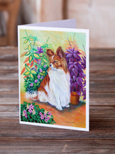 Load image into Gallery viewer, Papillon  Greeting Cards -  Blank Note Cards – 8-Pack of Artist-Designed Cards with Envelopes