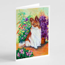 Load image into Gallery viewer, Papillon  Greeting Cards -  Blank Note Cards – 8-Pack of Artist-Designed Cards with Envelopes