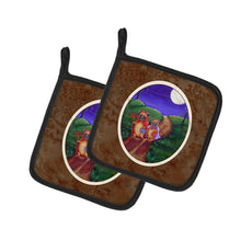 Load image into Gallery viewer, Trick or Treat Halloween Pug Pot Holders - Set of 2 Decorative Kitchen Helpers | Made in the USA 7281PTHD