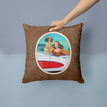 Load image into Gallery viewer, Great Dane with Mona Lisa Throw Pillow - 14x14 Decorative Pillow – Art for Your Home &amp; Patio 7282PW1414