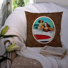 Load image into Gallery viewer, Great Dane with Mona Lisa Throw Pillow - 14x14 Decorative Pillow – Art for Your Home &amp; Patio 7282PW1414