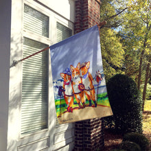 Load image into Gallery viewer, Cowboy Corgi Flag Canvas House Size
