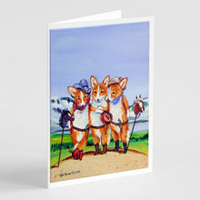 Load image into Gallery viewer, Cowboy Corgi  Greeting Cards -  Blank Note Cards – 8-Pack of Artist-Designed Cards with Envelopes