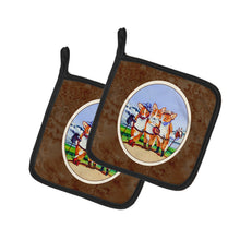 Load image into Gallery viewer, Cowboy Corgi Pot Holders - Set of 2 Decorative Kitchen Helpers | Made in the USA 7283PTHD