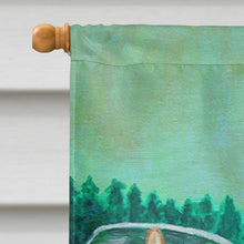 Load image into Gallery viewer, Mona Lisa with  Corgi Flag Canvas House Size