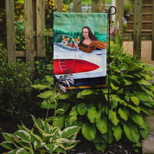 Load image into Gallery viewer, Mona Lisa with  Corgi Garden Flag – Decorative Outdoor Yard Flag