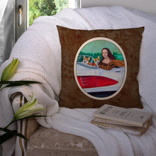 Load image into Gallery viewer, Mona Lisa with  Corgi Throw Pillow - 14x14 Decorative Pillow – Art for Your Home &amp; Patio 7284PW1414
