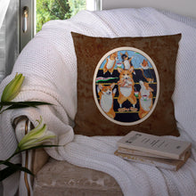 Load image into Gallery viewer, Go Team Corgi Pembroke Throw Pillow - 14x14 Decorative Pillow – Art for Your Home &amp; Patio 7286PW1414