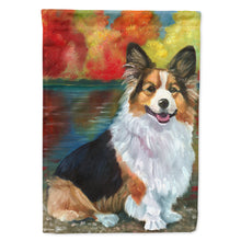 Load image into Gallery viewer, Corgi by the lake Flag Canvas House Size 7294CHF