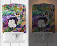 Load image into Gallery viewer, Corgi Garden Path Ceramic Night Light 7297CNL