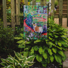 Load image into Gallery viewer, Corgi Footbridge Garden Flag – Decorative Outdoor Yard Flag 7298GF