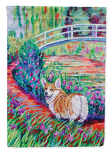 Load image into Gallery viewer, Corgi Footbridge Garden Flag – Decorative Outdoor Yard Flag 7298GF