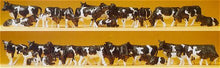 Load image into Gallery viewer, Preiser 14408 HO Scale Dairy Cows pkg(30) -- Holsteins (black, white)
