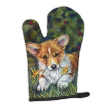 Load image into Gallery viewer, Corgi Pup and Daffodils Oven Mitt 7300OVMT
