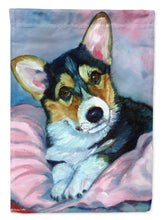 Load image into Gallery viewer, Corgi Puppy with pink blanket Garden Flag – Decorative Outdoor Yard Flag 7301GF