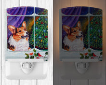 Load image into Gallery viewer, Corgi Christmas Window Ceramic Night Light 7305CNL
