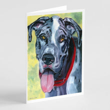 Load image into Gallery viewer, Great Dane Apollo Greeting Cards -  Blank Note Cards – 8-Pack of Artist-Designed Cards with Envelopes