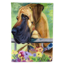 Load image into Gallery viewer, Great Dane Natural Ears Fawn in Flowers Flag Canvas House Size 7311CHF