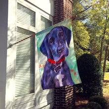 Load image into Gallery viewer, Great Dane Natural Ears Black Pup Flag Canvas House Size 7312CHF