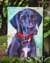 Load image into Gallery viewer, Great Dane Natural Ears Black Pup Garden Flag – Decorative Outdoor Yard Flag 7312GF