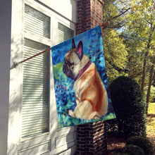 Load image into Gallery viewer, Fawn French Bulldog in Flowers Flag Canvas House Size 7313CHF