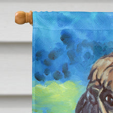 Load image into Gallery viewer, Fawn French Bulldog in Flowers Flag Canvas House Size 7313CHF