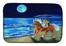 Load image into Gallery viewer, Corgi Beach Ride on Horse Dish Drying Mat – Absorbent, Artistic Kitchen Essentials 7318DDM