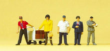 Load image into Gallery viewer, Preiser 10571 HO Scale Chinese Railroad Personnel, Passenger &amp; Cart (5)