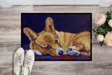 Load image into Gallery viewer, Corgi Blue Lonesome Doormat - 24x36 Decorative Floor Mat – Indoor/Outdoor Rug