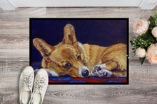 Load image into Gallery viewer, Corgi Blue Lonesome Doormat - 18x27 Decorative Floor Mat – Indoor/Outdoor Rug with Artistic Flair 7320MAT