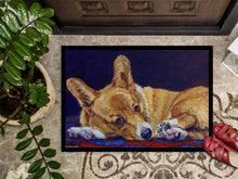 Load image into Gallery viewer, Corgi Blue Lonesome Doormat - 18x27 Decorative Floor Mat – Indoor/Outdoor Rug with Artistic Flair 7320MAT