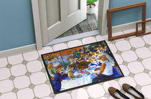 Load image into Gallery viewer, Corgi Boating Party Doormat - 24x36 Decorative Floor Mat – Indoor/Outdoor Rug