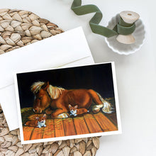 Load image into Gallery viewer, Corgi Snuggles the pony Greeting Cards -  Blank Note Cards – 8-Pack of Artist-Designed Cards with Envelopes