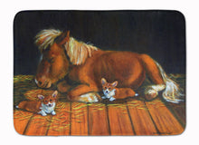 Load image into Gallery viewer, Corgi Snuggles the pony Machine Washable Memory Foam Mat 7323RUG