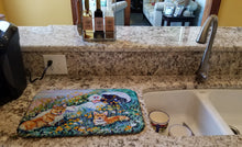 Load image into Gallery viewer, Corgi Classics Dish Drying Mat – Absorbent, Artistic Kitchen Essentials 7324DDM
