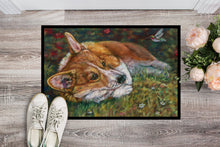 Load image into Gallery viewer, Corgi Pastel Hummingbird Doormat - 24x36 Decorative Floor Mat – Indoor/Outdoor Rug