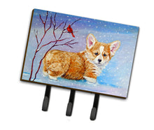 Load image into Gallery viewer, Corgi Pup Snow Cardinal Leash or Key Holder 7327TH68