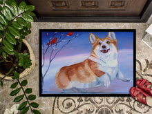 Load image into Gallery viewer, Corgi Snow Cardinal Doormat - 24x36 Decorative Floor Mat – Indoor/Outdoor Rug