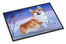 Load image into Gallery viewer, Corgi Snow Cardinal Doormat - 24x36 Decorative Floor Mat – Indoor/Outdoor Rug