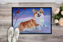 Load image into Gallery viewer, Corgi Snow Cardinal Doormat - 18x27 Decorative Floor Mat – Indoor/Outdoor Rug with Artistic Flair 7328MAT