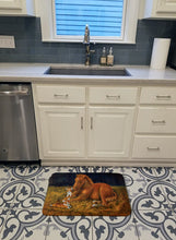 Load image into Gallery viewer, Corgi Sunrise with Colt  Machine Washable Memory Foam Mat 7329RUG