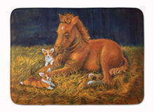 Load image into Gallery viewer, Corgi Sunrise with Colt  Machine Washable Memory Foam Mat 7329RUG