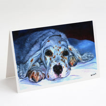 Load image into Gallery viewer, English Setter Pup Greeting Cards -  Blank Note Cards – 8-Pack of Artist-Designed Cards with Envelopes