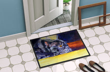 Load image into Gallery viewer, Black French Bulldog Sunny Doormat - 24x36 Decorative Floor Mat – Indoor/Outdoor Rug