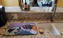 Load image into Gallery viewer, Saint Bernard Whisperear Dish Drying Mat – Absorbent, Artistic Kitchen Essentials 7332DDM