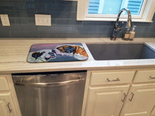 Load image into Gallery viewer, Saint Bernard Whisperear Dish Drying Mat – Absorbent, Artistic Kitchen Essentials 7332DDM