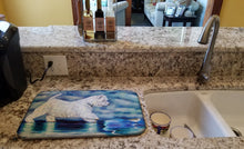 Load image into Gallery viewer, Misty Westie Dish Drying Mat – Absorbent, Artistic Kitchen Essentials 7334DDM