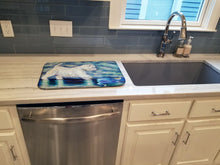 Load image into Gallery viewer, Misty Westie Dish Drying Mat – Absorbent, Artistic Kitchen Essentials 7334DDM